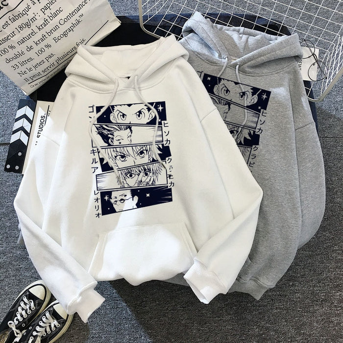 2021 Hot Japanese Anime Manga Kawaii Hunter X Hunter Hoodies Men/Women Short Sleeve Sweatshirt  For Teens