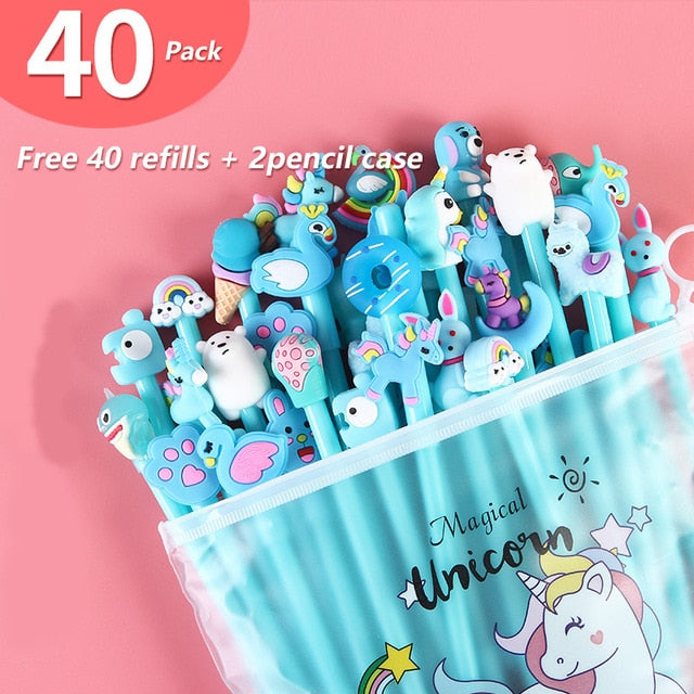 20Pcs/Set Gel Pen Unicorn Pen Stationery Kawaii School Supplies Gel Ink Pen School Stationery Office Suppliers Pen Kids Gifts