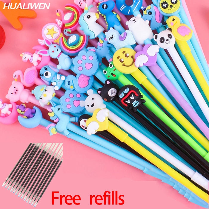 20Pcs/Set Gel Pen Unicorn Pen Stationery Kawaii School Supplies Gel Ink Pen School Stationery Office Suppliers Pen Kids Gifts