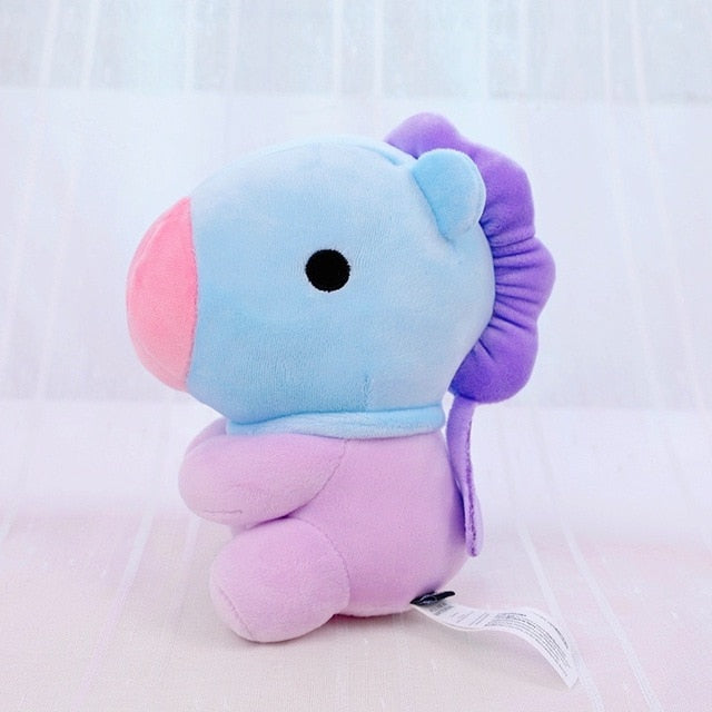 22cm Cartoon Animal Bangtan Boy Plush Toy KPOP Star Group Bt21 Soft Stuffed Pillow Dolls Cute Neck Pillow Toy Christmas Gift