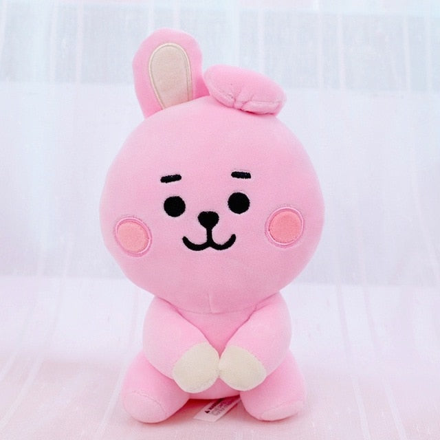 22cm Cartoon Animal Bangtan Boy Plush Toy KPOP Star Group Bt21 Soft Stuffed Pillow Dolls Cute Neck Pillow Toy Christmas Gift