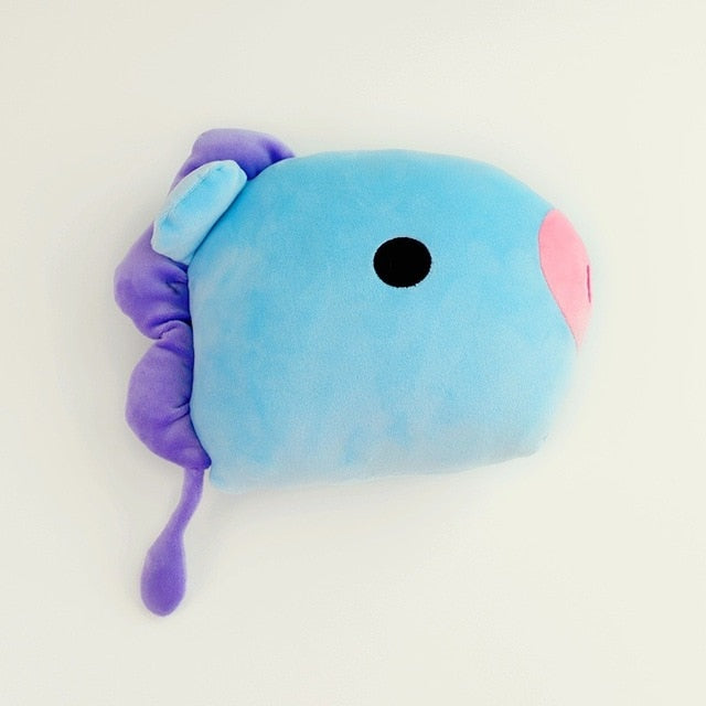 22cm Cartoon Animal Bangtan Boy Plush Toy KPOP Star Group Bt21 Soft Stuffed Pillow Dolls Cute Neck Pillow Toy Christmas Gift