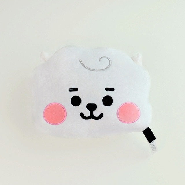 22cm Cartoon Animal Bangtan Boy Plush Toy KPOP Star Group Bt21 Soft Stuffed Pillow Dolls Cute Neck Pillow Toy Christmas Gift