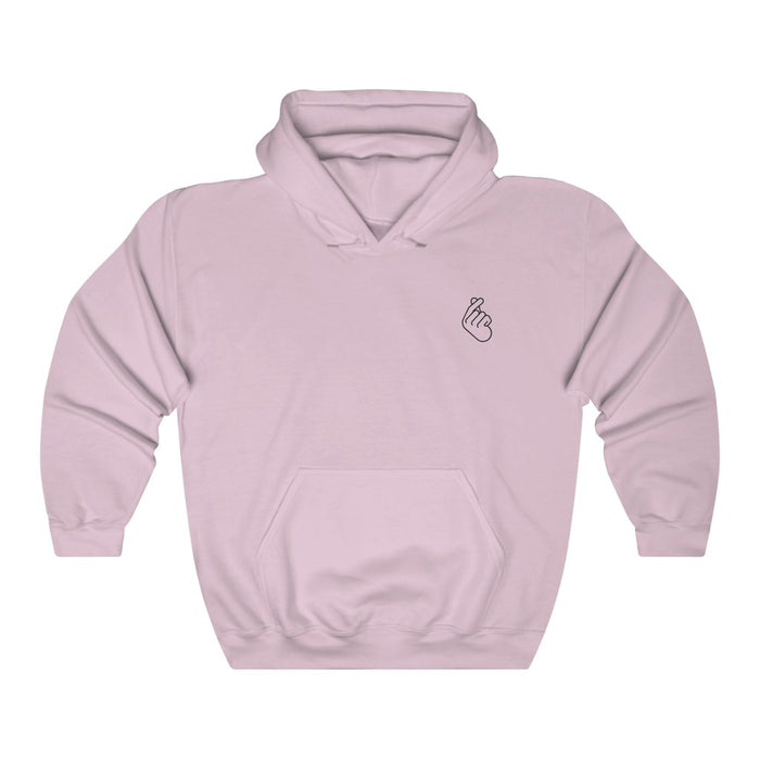 Kpop Finger Heart Hoodie - Trendy Winter Kpop Hoodies - Kpop Hooded Sweater