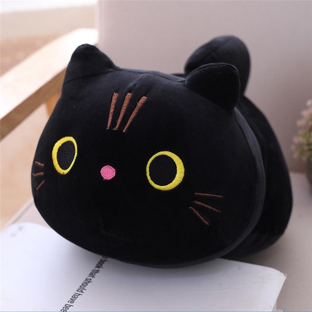 25/35cm Cute Plush Cat Pillow Baby Plushies Toys Stuffed Animal Interactive Soft Stuff Dolls Kawaii for Children Kids Girls Gift
