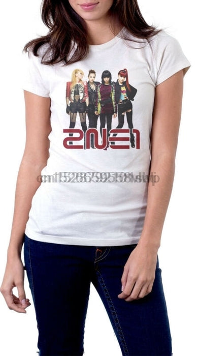 2NE1 Short Sleeve Plain Whites T-shirt
