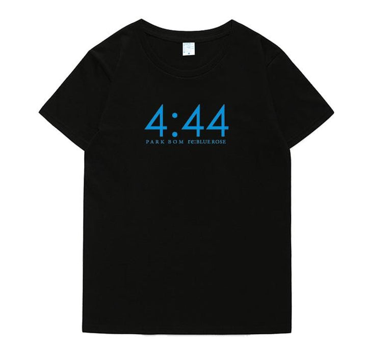 2ne1 park bom blue rose album same printing o neck short sleeve t shirt