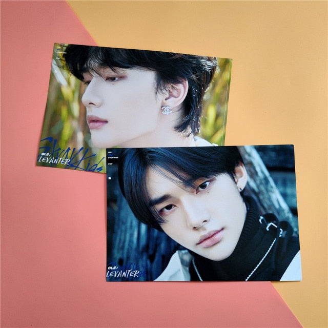 2pcs/set 21*30cm Kpop Stray Kids poster new album LEVANTER Photo self-adhesive HD album poster sticker