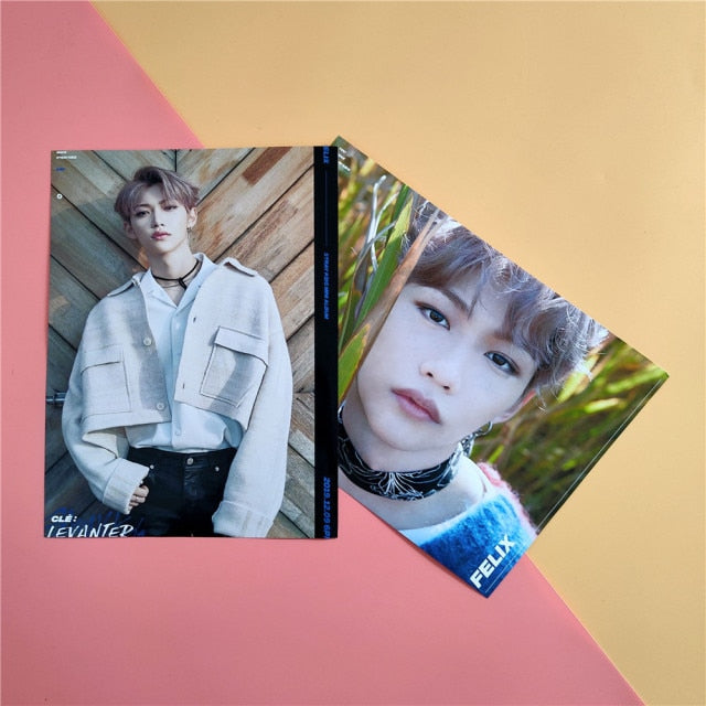 2pcs/set 21*30cm Kpop Stray Kids poster new album LEVANTER Photo self-adhesive HD album poster sticker