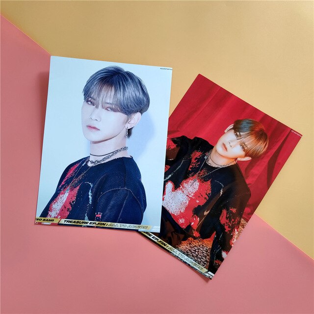 2pcs/set Kpop ATEEZ poster stickers 21*30cm self-adhesive Photo Album WONDERLAND hanging painting K-pop Ateez photo poster