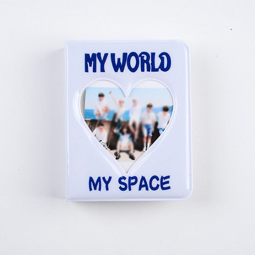 3 Inch Mini Photo Album 32 Pockets Square Hollow Kpop Card Holder Bronzing Stars Picture Storage Case PVC Photocard Holder