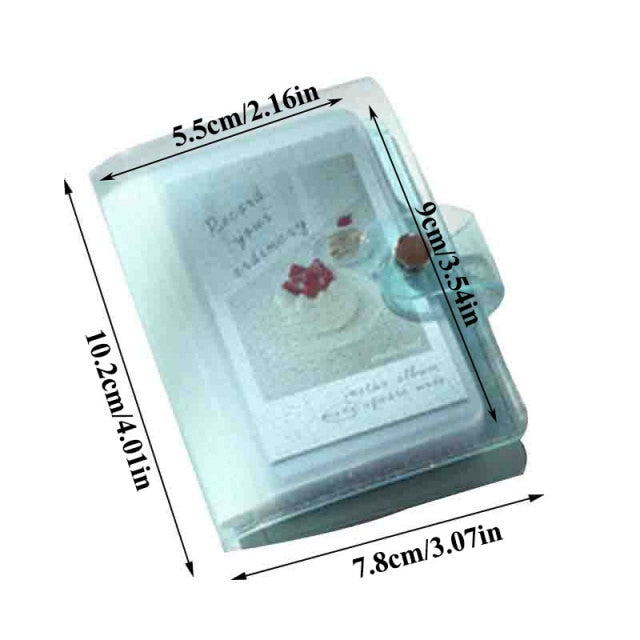 3 Inch Mini Photo Album 32 Pockets Square Hollow Kpop Card Holder Bronzing Stars Picture Storage Case PVC Photocard Holder