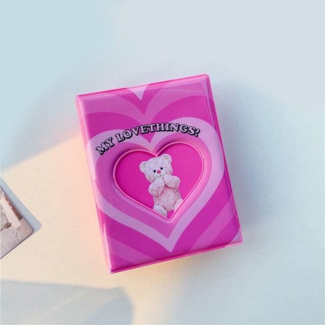 3 Inch Mini Photo Album 32 Pockets Square Hollow Kpop Card Holder Bronzing Stars Picture Storage Case PVC Photocard Holder