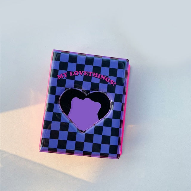 3 Inch Mini Photo Album 32 Pockets Square Hollow Kpop Card Holder Bronzing Stars Picture Storage Case PVC Photocard Holder