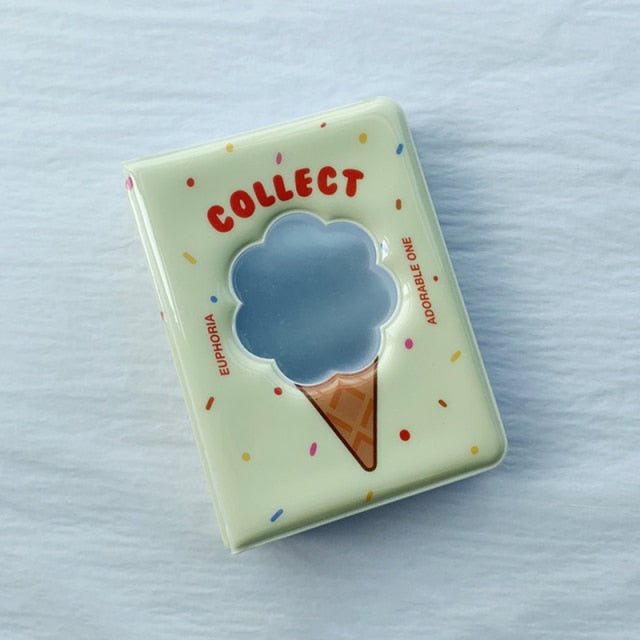3 Inch Mini Photo Album 32 Pockets Square Hollow Kpop Card Holder Bronzing Stars Picture Storage Case PVC Photocard Holder