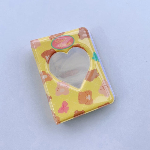 3 Inch Mini Photo Album 32 Pockets Square Hollow Kpop Card Holder Bronzing Stars Picture Storage Case PVC Photocard Holder
