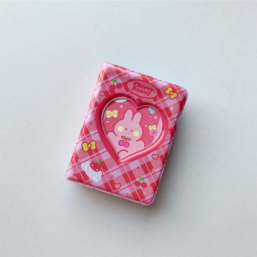3 Inch Mini Photo Album 32 Pockets Square Hollow Kpop Card Holder Bronzing Stars Picture Storage Case PVC Photocard Holder