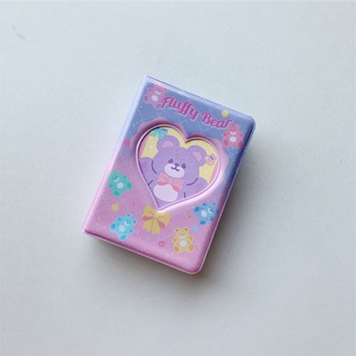 3 Inch Photo Album INS Korean Cute Cartoon Rabbit Bear Picture Storage Case 40 Pockets Polaroid Album Kpop Photocard Holder