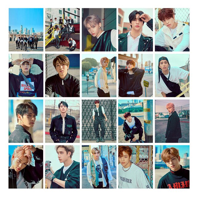 30 Pcs / Set Kpop SUPER JUNIOR AB6IX Flying NU'EST SJ Stray Kids Group New Album Photo PVC Cards Self Made LOMO Card Photocard