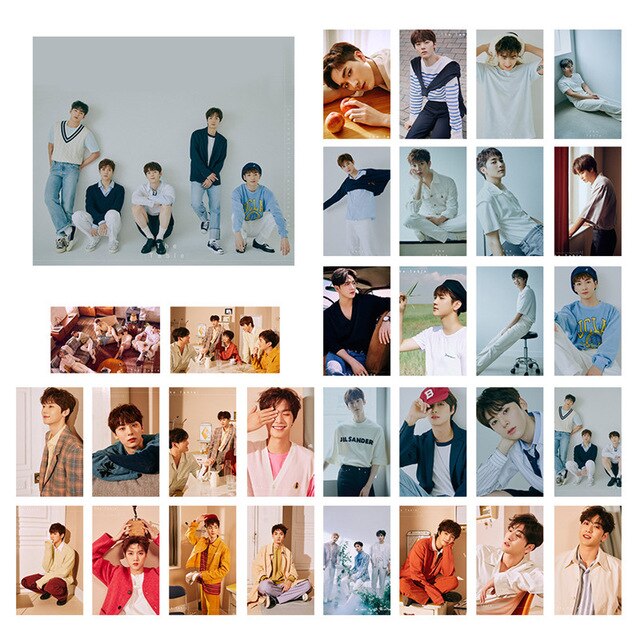 30 Pcs / Set Kpop SUPER JUNIOR AB6IX Flying NU'EST SJ Stray Kids Group New Album Photo PVC Cards Self Made LOMO Card Photocard