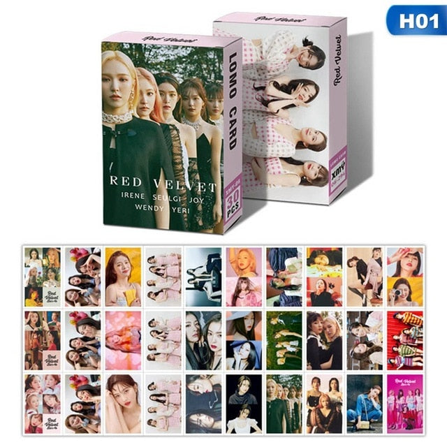30PCS/Set KPOP ATEEZ NCT DREAM IU TWICE RED VELVET Photocard HD Photo Cards Album Photocard for Fans Gifts