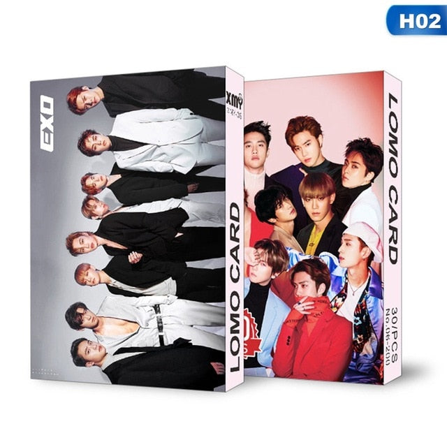 30PCS/Set Kpop STRAY KIDS TXT Twice GOT7 EXO ITZY LOMO Card Good Quality Album Poster HD Photocard Fans Gift