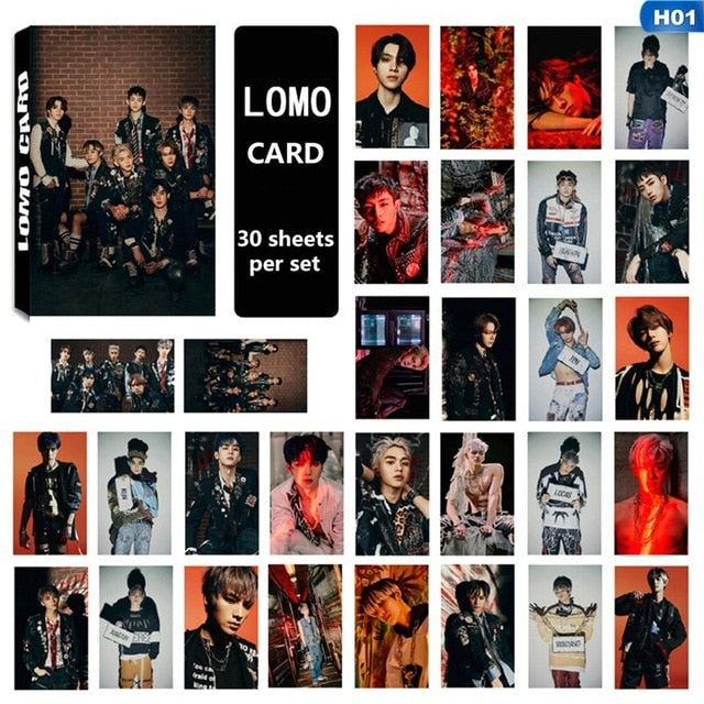 30Pcs/Set High Quality Kpop NCT WAYV Solo Photo Card Winwin Lucas Ten Turn Back Time Photocard Stationery