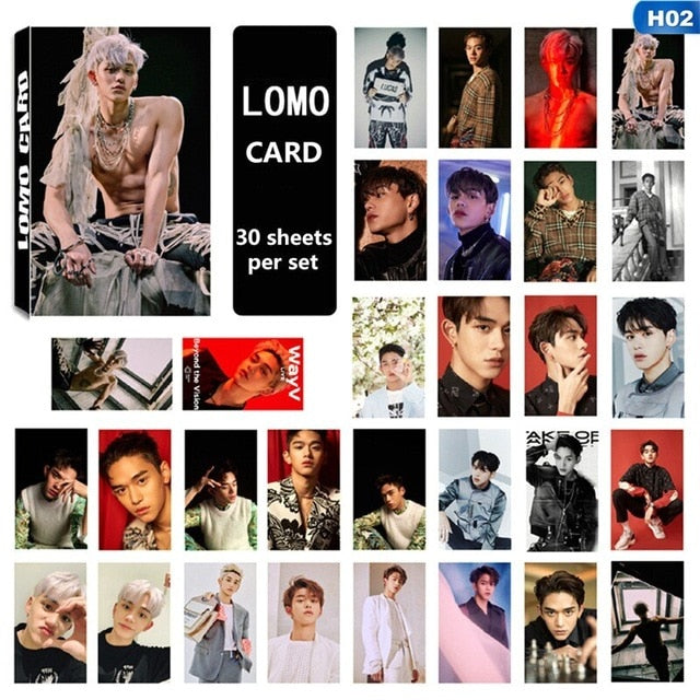 30Pcs/Set High Quality Kpop NCT WAYV Solo Photo Card Winwin Lucas Ten Turn Back Time Photocard Stationery