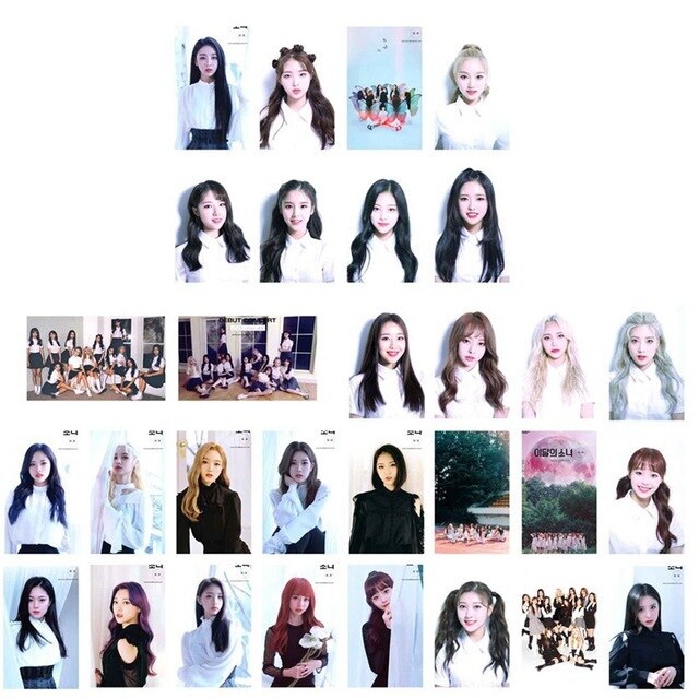 30Pcs/Set KPOP LOONA Girls Team Album Butterfly Photo Card PVC Cards Self Made LOMO Card Photocard