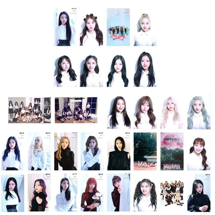 30Pcs/Set KPOP LOONA Girls Team Album Butterfly Photo Card PVC Cards Self Made LOMO Card Photocard