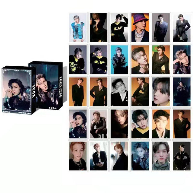 30pcs/box Kpop Boys Lomo Card Set Jungkook Jimin Photocard Stray Kids Photo Card Album