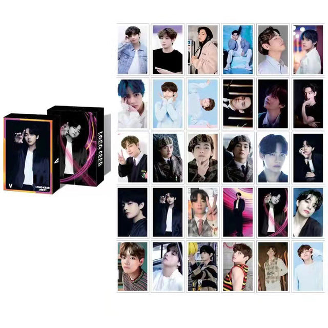 30pcs/box Kpop Boys Lomo Card Set Jungkook Jimin Photocard Stray Kids Photo Card Album