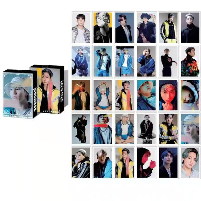 30pcs/box Kpop Boys Lomo Card Set Jungkook Jimin Photocard Stray Kids Photo Card Album