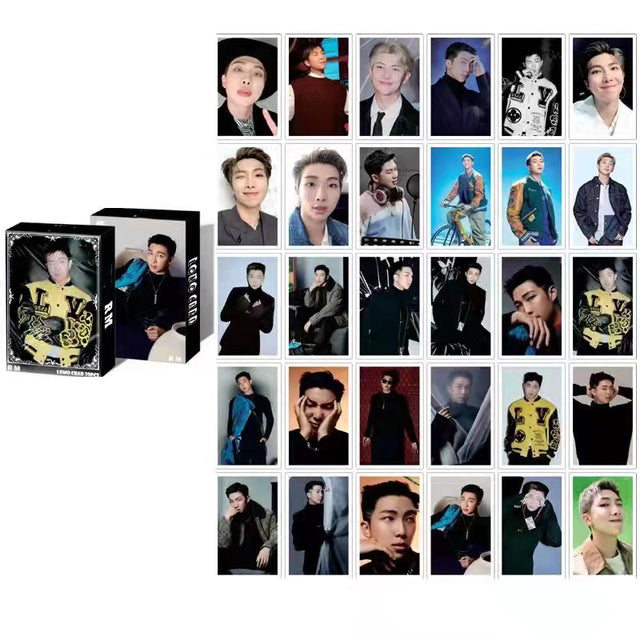 30pcs/box Kpop Boys Lomo Card Set Jungkook Jimin Photocard Stray Kids Photo Card Album