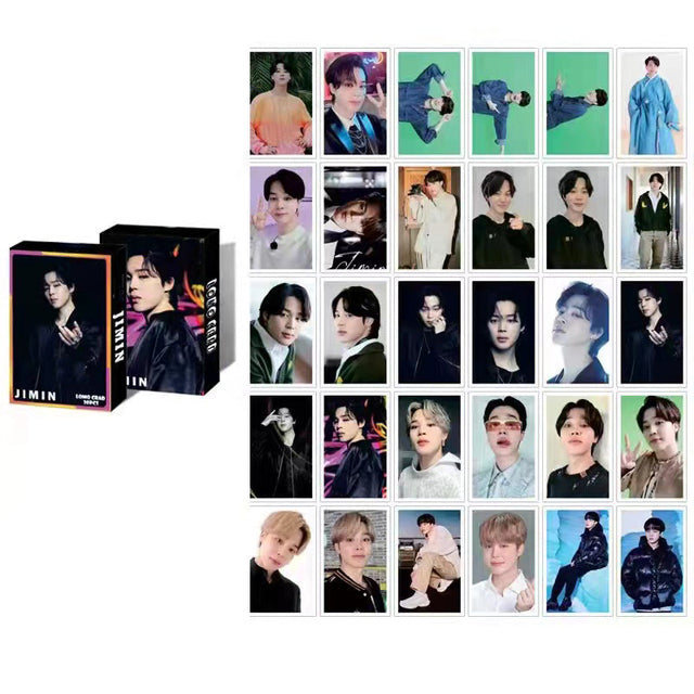 30pcs/box Kpop Boys Lomo Card Set Jungkook Jimin Photocard Stray Kids Photo Card Album