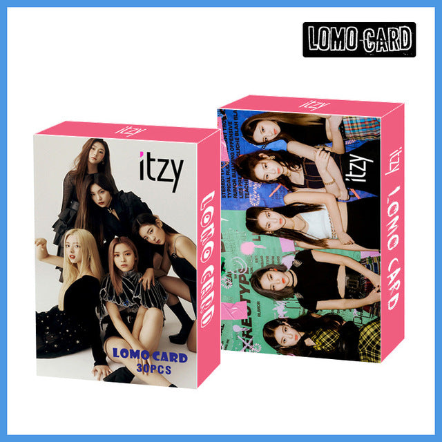 30pcs/box Kpop Stray kids TWICE ITZY IU NEW Ablum Postcard Lomo Cards Korea Group