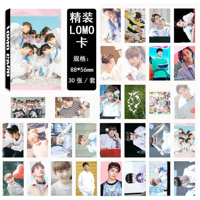 30pcs/set Kpop SEVENTEEN Lomo cards HD print High quality Photo album poster cards K-pop seventeen photocard new arrivals