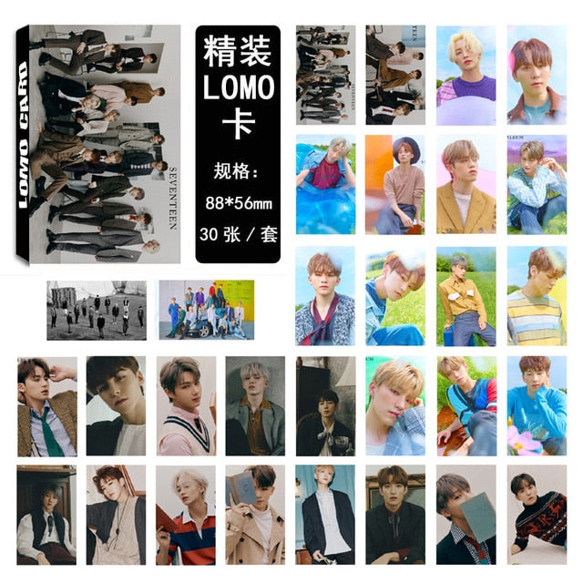 30pcs/set Kpop SEVENTEEN Lomo cards HD print High quality Photo album poster cards K-pop seventeen photocard new arrivals