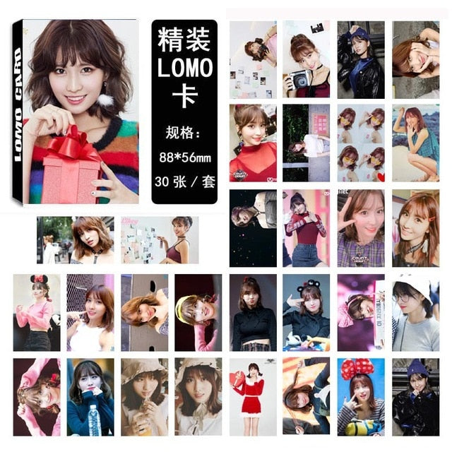 30pcs/set Kpop TWICE photocard Group single photo album lomo card HD high quality Print for fans collection new arrivals