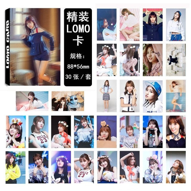 30pcs/set Kpop TWICE photocard Group single photo album lomo card HD high quality Print for fans collection new arrivals