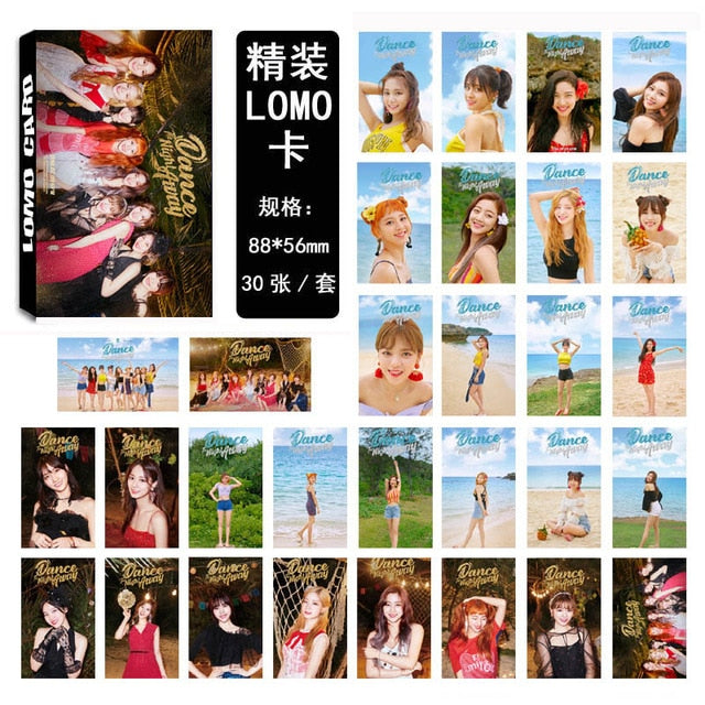 30pcs/set Kpop TWICE photocard Group single photo album lomo card HD high quality Print for fans collection new arrivals