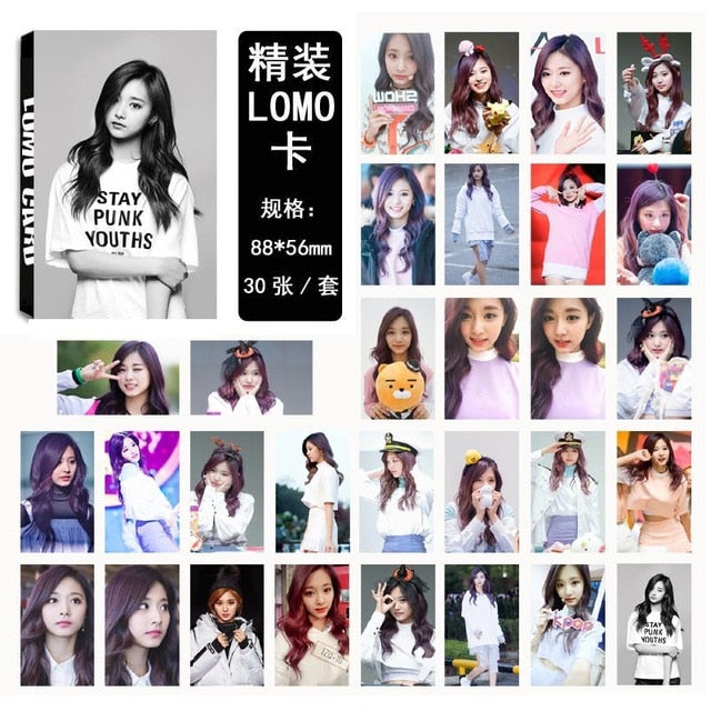 30pcs/set Kpop TWICE photocard Group single photo album lomo card HD high quality Print for fans collection new arrivals