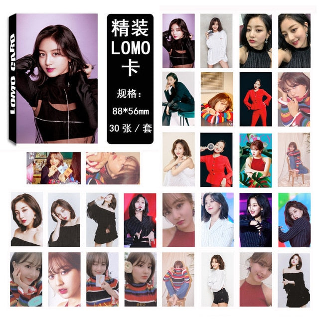 30pcs/set Kpop TWICE photocard Group single photo album lomo card HD high quality Print for fans collection new arrivals