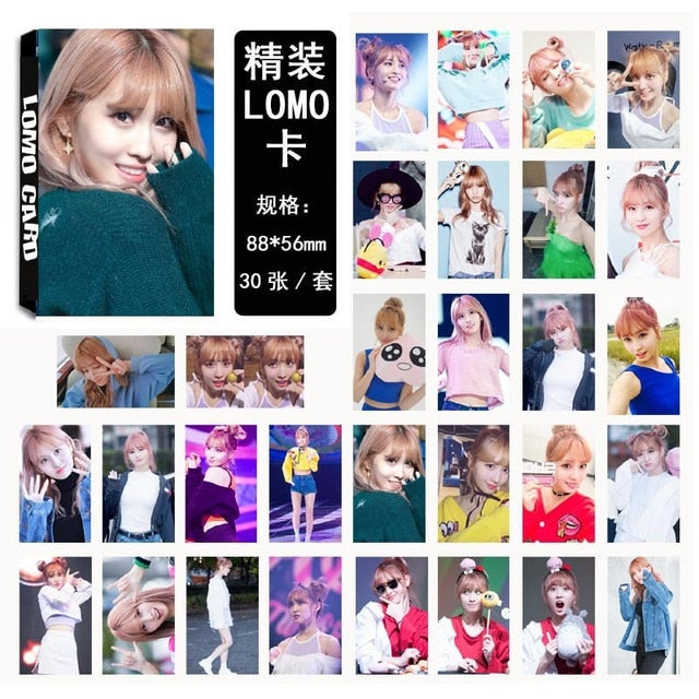 30pcs/set Kpop TWICE photocard Group single photo album lomo card HD high quality Print for fans collection new arrivals