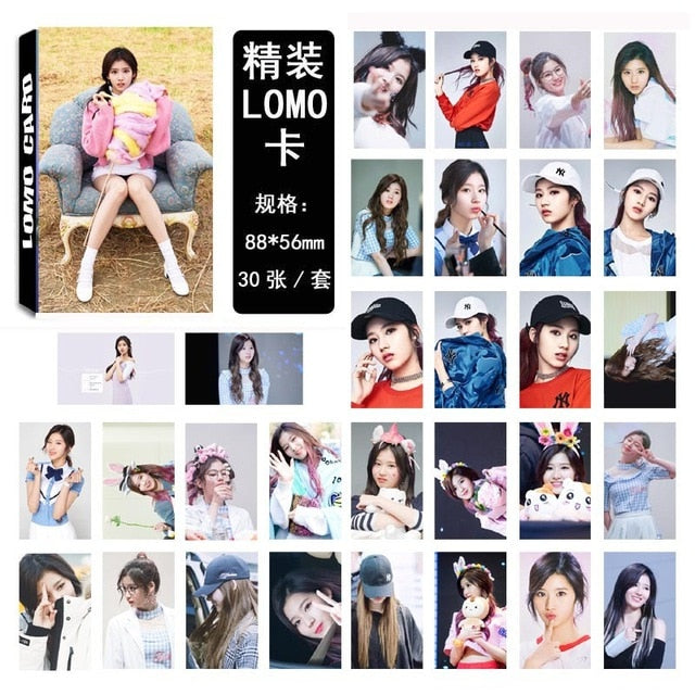 30pcs/set Kpop TWICE photocard Group single photo album lomo card HD high quality Print for fans collection new arrivals