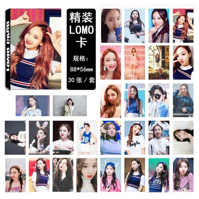 30pcs/set Kpop TWICE photocard Group single photo album lomo card HD high quality Print for fans collection new arrivals
