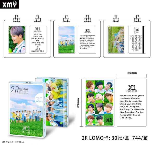 30pcs/set Kpop stray kids Double Print signture photocard high quality Twice X1 ASTRO album poster kpop lomo card