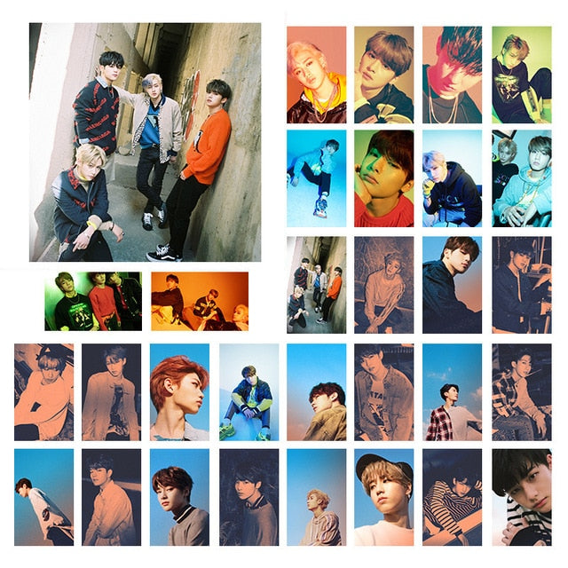 30pcs/set kpop Stray Kids photo card yellow Miroh Yellow wood album lomo card photocard kpop stray kids new arrivals