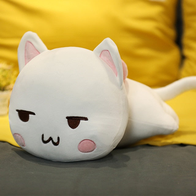 35/50/ 60cm Kawaii Lying Cat Plush Toys Stuffed Cute Cats Doll Lovely Animal Pillow Soft Cartoon Cushion