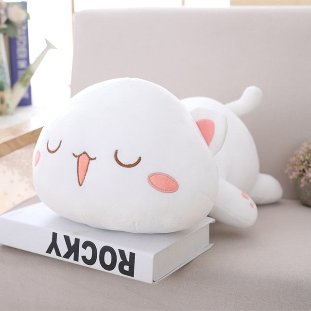 35-65 Kawaii Lying Cat Plush Toys Stuffed Cute Cat Doll Lovely Animal Pillow Soft Cartoon Toys for Children Girls Gift